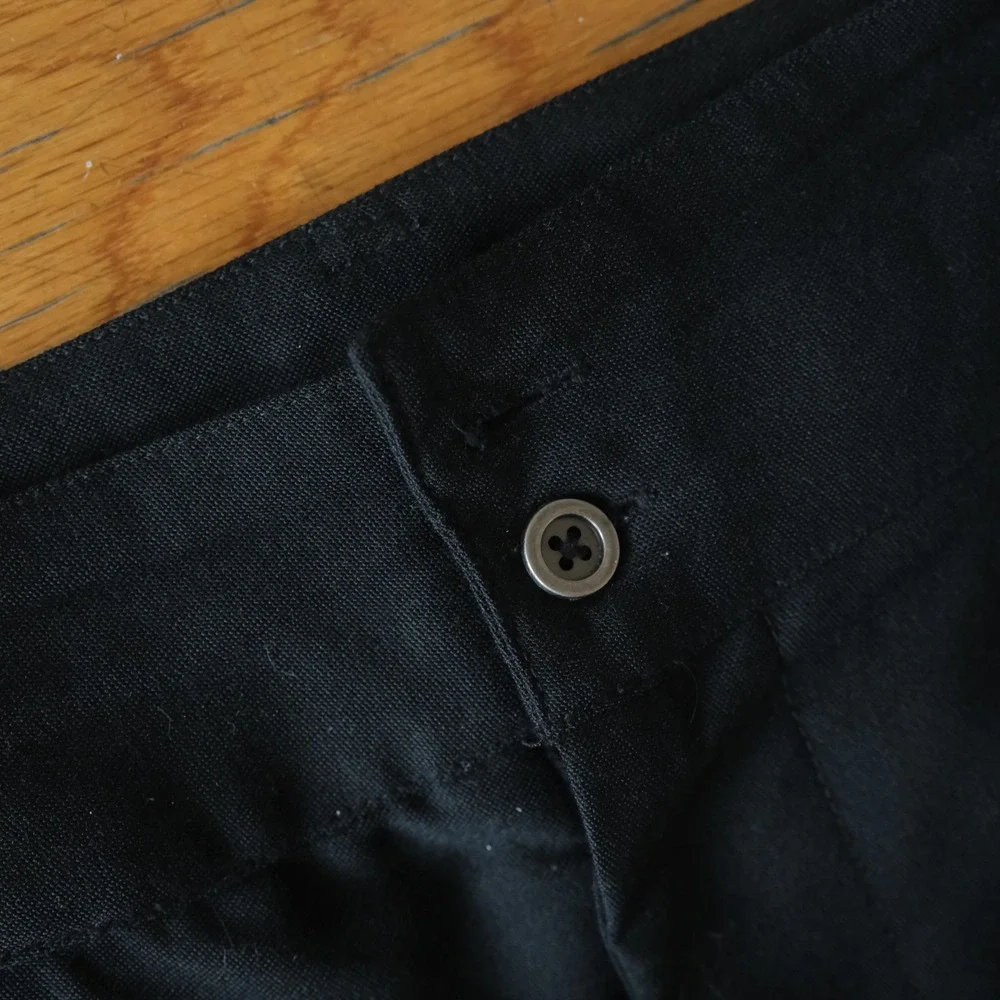 Burrough Pteruge Flared Pant Gender Neutral Black Leather Tassel Avant Garde XL